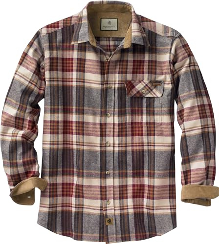 Legendary Whitetails Camisa de Franela de Manga Larga para Hombre, a Cuadros, con Botones, con puños de Pana, Cedarwood Plaid, XX-Large