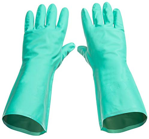 TUSKO PRODUCTS Best Nitrile Rubber Cleaning, Household, Dishwashing Gloves, Latex Free, Vinyl Free, Reusable not Disposable, Extra Small XS, (1 Pair)