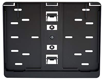 1 support de plaque d'immatriculation fabriqué en UE 280 x 200 mm, 28 x 20 cm - Matériau : plastique ABS incassable noir (non peint) / 280