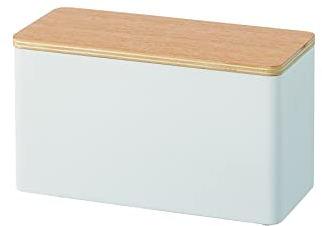 YAMAZAKI 4808 RIN Storage Box, White, Steel/Plywood, 23 x 10.5 x 14 cm