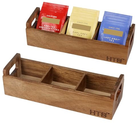 HTB Small Wooden Tea Bag Box 2PCS