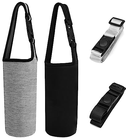 PARFCO 2 Stücke Flaschentasche, Flaschenhalter mit Abnehmbarem Trageriemen, Flaschenhalter Gürtel, Trinkflasche Tasche Thermobecher für Outdoor Sport, Camping, Wanderausflüge
