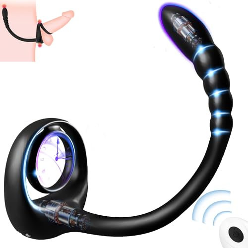 Prostata Stimulation Männer Penisring Vibrator Vibratorensets für Männer Analvibratoren für Mann Dual Penisringe Analplug Sex Spielzeug für die Manner 10 Vibrationsmodi, Sex Spielzeug für Paare extrem