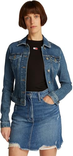 Tommy Jeans Cazadora vaquera Mujer Vivianne Skinny Fit, Azul (Denim Medium), L
