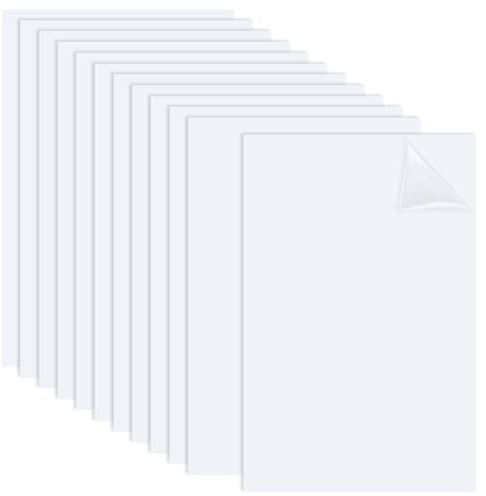 OLYCRAFT 12 stycken ABS-plastblad vit 15x10 cm ABS-plastpanel 0,5 millimeter tjockt hårt plastblad flexibelt polistirenskydd blad för byggmaterial