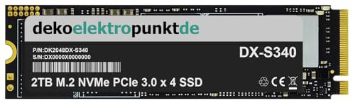 dekoelektropunktde 2TB M.2 NVMe Gen3 SSD disco rigido adatta per ASRock B860I WiFi (90-MXBQQ0-A0UAYZ), Ricambio alternativo 2280 PCIe 3.0 x 4