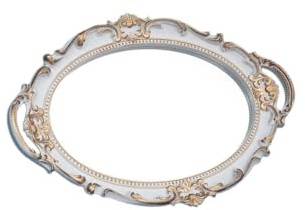 VUIUYOIES Bandejas de joyería Vintage Impermeables Que Combinan Estilo y funcionalidad para el hogar y la Boda. Bandeja de perfumes con Espejo. Bandejas Perfume con Espejo multiescena.