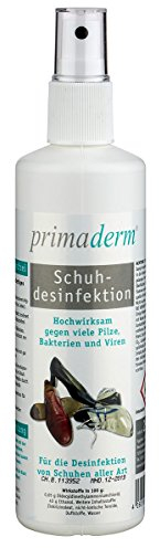 Primaderm Schuhdesinfektion im Spray, Desinfektionsmittel gegen Pilze, Bakterien und Viren in Schuhen, 1x 250ml Sprühflasche
