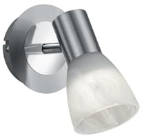 Trio Leuchten LED-Spot Levisto in Nickel matt, Glas alabasterfarbig weiß 871010107