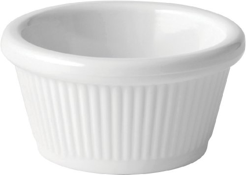 Utopia Fluted Melamine Ramekins 2oz White, Pack of 12
