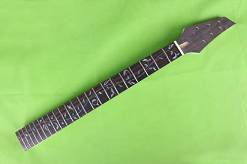 Lönn gitarrhals 22 fret 64,8 cm rosenträ greppbräda vinstockar inlägg bult på hälen gör-det-själv gitarr 6 sträng gitarr hals
