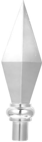 Housoutil Mástil de bandera, asta de bandera de aleación de aluminio plateado, lanza, resistente a la intemperie, mástil de bandera de repuesto para mástil de bandera estándar, mástil de bandera,