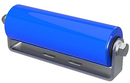SUPROD Polyurethan Seitenrolle mit Halter Sliprolle Bootstrailer Sliphilfe verzinkt 250 mm, blau