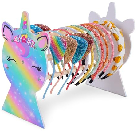 Unicorn Castle Headband Holder Girls Hair Accessories Organiser Hairband Display Stand Organiser for Girls Room Accessories