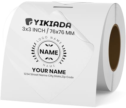 YIKIADA transparent hjärta termoetiketter vinyl 76 mm självhäftande rulle presentklistermärken vattentät skrivare termoklistermärken för logotyp streckkod bröllop årsdag alla hjärtans dag 200 stycken