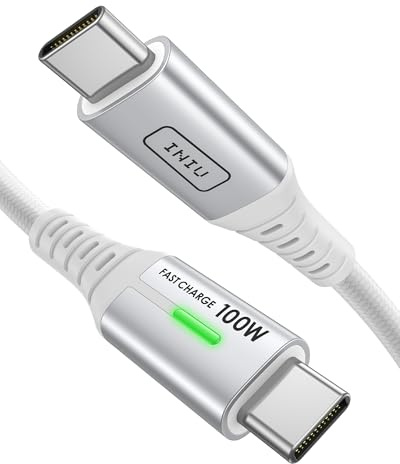 INIU Câble de charge rapide USB-C, 2 m/BSWH, Type C, en nylon, USB-A vers USB-C, pour Samsung S22 S21 Note 10 Google Pixel 7 iPad Pro Huawei Xiaomi 11 PS5, etc.