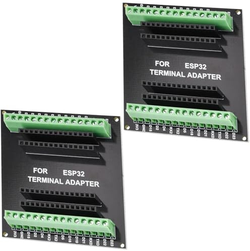2 × ESP32 Breakout Board - Placa de Desarrollo para Placa de Desarrollo ESP32 de 30 Pines, 2,4 GHz, Doble núcleo, WiFi y Bluetooth 2 en 1, microcontrolador ESP-WROOM-32 Chip para Arduino