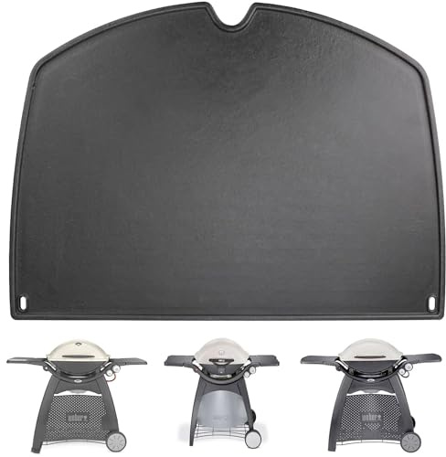 Nordic Bbq Store Gusseisen-Grillplatte für Weber Q300, Q320, Q3000, Q3100, Q3200 Series Gasgrills, Schwarz, Rechteckig, 31,6 x 45,3 cm