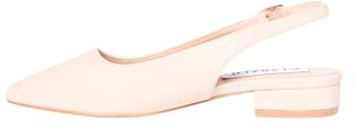 Slingback Donna Tacco Basso 2cm Ballerine a Punta Comode Sandali Tinta Unita Ecopelle Scarpe Estive con Cinturino Regolabile (Nude, Sistema Taglie Calzature EU, Adulto, Numero, Media, 39)
