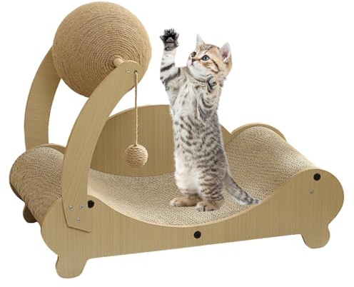 Yplkm Tiragraffi Cuccia Relax - Sofa Graffiatoio per Unghie | Protezione Mobili con Palla per Giochi e Esercizio Indoor Area Riposo Gatti