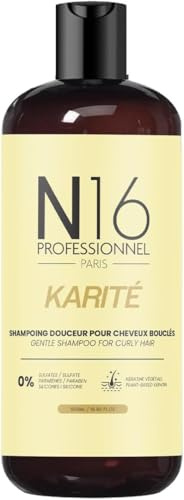 Shampooing Bio Karité N16 Professionnel - Nutrition & hydration - Sans Sulfate Parabène - Marque Française - 500ml