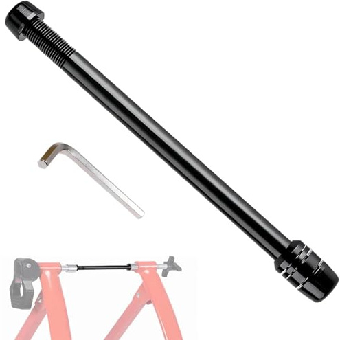 LINTRA Axe Traversant de Vélo, M 12 × 1,0 Adaptateur D'axe-Velo, 166~178 Mm Réglable Essieu de Remorque de Vélo, pour Vélos de Route et de Trekking