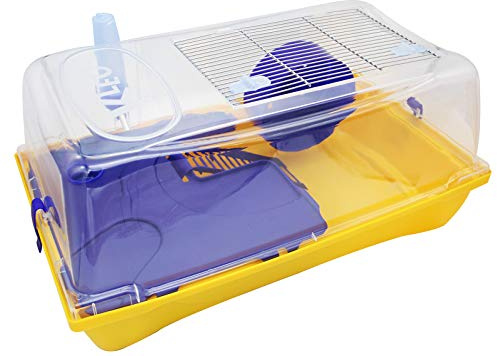 BPS Jaula Hámster Chalet para Hámster con Escalera Rueda y Casa Especial 58 * 32 * 31 cm