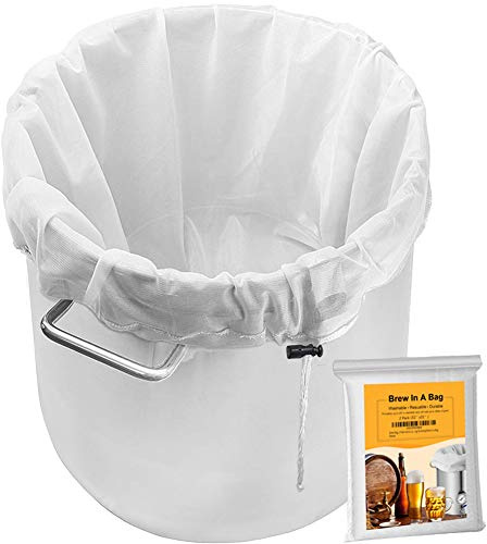Brew Bag, 2 Pack Extra Large (26 x 22) Straining Bag,Reusable Cold Brew Bags Fine Mesh Bag for Fruit Cider Apple Grape Wine Press Drawstring Straining Brew in a Bag