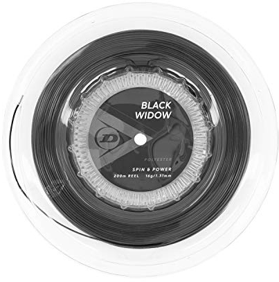 Dunlop Tennissaite, Black Widow String, 200m Saitenrolle, 1,31mm, 16g