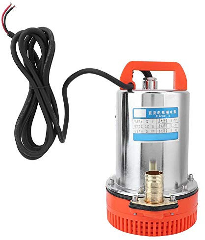 Submersible Water Pump, 12V Irrigation Water Pump 280W 3200rpm/min Copper Deep Well Punp for Family Car Washing Garden Greening