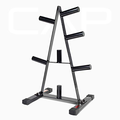 CAP Barbell Unisex-Erwachsene Olympischer Tellerständer Hantelablage, schwarz