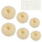 6 Pcs Hair Donut Hair Doughnut Bun Doughnut Blonde Donut Bun Rings Bun Maker Set with 20 Pcs U-Shaped Hair Pins for Girls Kids and Women