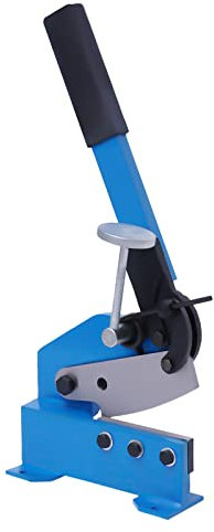 Industrial Manual Plate Shears Hand Lever Shear Adjustable Clamp Metal Cutting Guillotine Scissor Cutter Bench Mounted Benchtop Sheet Steel Shearing Tool Scissors Mount Equipment Heavy (125mm)
