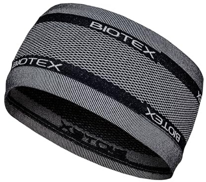 BIOTEX Fascia Tergisudore Unisex per Ciclismo e Running, Ideale per qualsiasi Sport, Intimo Tecnico Sportivo, Nero