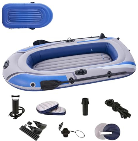 de Inflable: balsa de Canoa de embarcación Plegable de Servicio Pesado, Bote de Remo portátil Compacto de Remo, Kayak al Aire Libre de 3 Personas Premium | Conjunto confiable para la explo