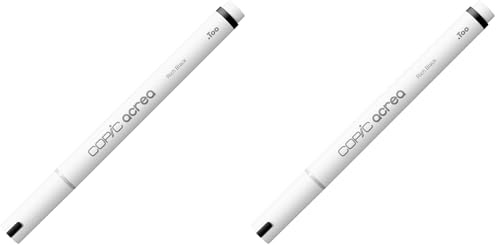 Copic acrea 002 Rich Black Paint Marker with Water and Pigment-Based Ink, Line Width 0.8-1.2 mm (Pack of 2)
