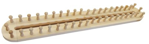Baoblaze Wooden Knitting Loom Kit Hand Weaving Loom Frame with Pegs for Chunky Blankets, Scarves, Rugs Beginner Weaving Loom Set for DIY Yarn Crafts Chunky Knitting Tool, 4 sections