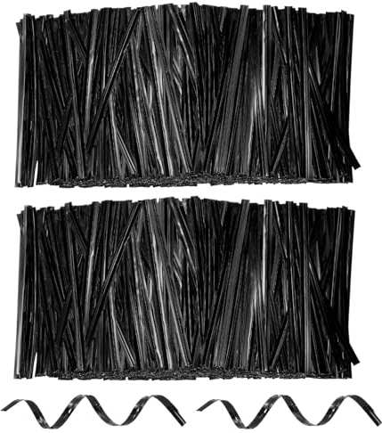 QUARKZMAN 1600pcs Sachet De Attaches Torionnables 3 Réutilisables | Attaches Torionnables Métalliques, Attaches Fil Câble, Fermetures Sac Plastique Pour Fournitures Fête Pain Bonbon Gâteau