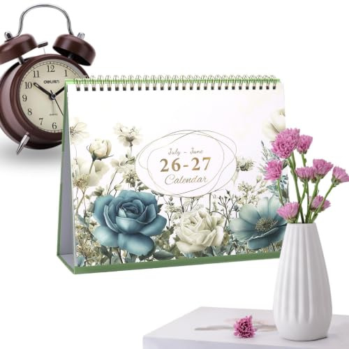 Månadskalender 2026-2027 25,5 x 20,5 x 7,7 cm planerare juli till juni | Månadskalender för klassrum, kontor, arbete, affärer, lärare, studenter, skola, högskola och