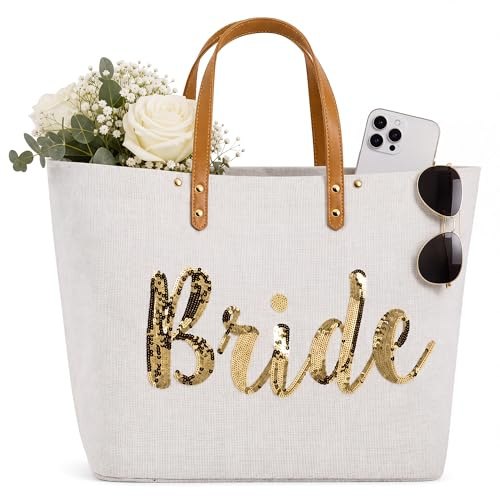 Mud Pie womens Bride Gold Sequin Tote, Gold Sequin, One Size US