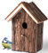 GARDIGO® Vogelhaus aus Holz I Nistkasten zum Aufhängen I 16 x 19,5 x 11,5 cm I Unbehandeltes Holz I Nisthöhle Vogelhäuschen für Kleinvögel I Finken Meisen