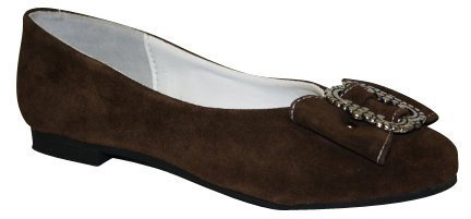 Edelnice Trachtenmode Damen Trachten Leder Ballerinas braun Gr 36