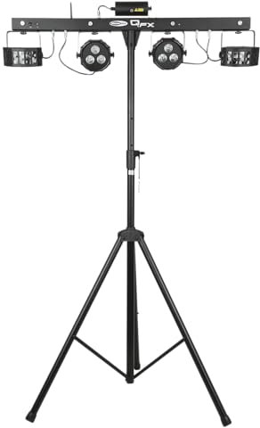 Showtec QFX - Estroboscopios y luces de discoteca (negro, LED, CA, automático, sonido, maestro/esclavo, DMX, 100-240, 50/60)