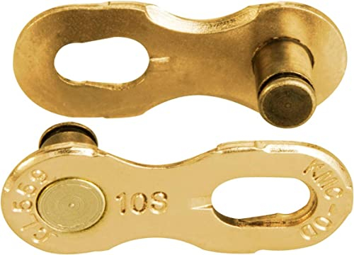 KMC Unisex – Erwachsene 10R Ti-N Gold Kettenverschlussglied für 10-Fach Ketten