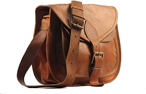 ALASKA EXPORTS Women’s Crossbody Bag Vintage Leather Satchel Cross Body Bags for Women UK | Ladies Handbag Shoulder Satchels Purse (Brown)