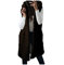 ZHINIAN Lange Damen-Winterweste aus Plüsch, Kunstfell, ärmellos, mit Kapuze, Jacke, Mantel, Parka mit Taschen, Schwarz , XXL