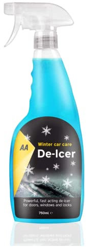 AA Car Essentials Fast Acting De-icer 750ml for Car Windows, Door Locks, Latches, Headlights