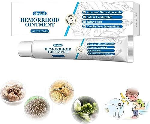 Natural Herbal Hemorrhoids Ointment - Organic Herbal Hemorrhoid Cream for All Skin Type,20g (2pcs)