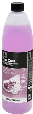 ERRECOM Pink Cool, Rosa Kühlerflüssigkeit -10°C/+103°C, G12+ G12++ Frostschutzmittel, mit SI-Oat Inhibitorpaket 100% silylalysiert, Gebrauchsfertig, 1 Liter