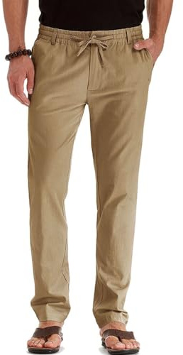 Pantalones Hombre Verano Casuales Anchos Largos Pantalon Pantalones de Deporte Hombre Poliéster Pantalon Largos Chándal Jogger Pantalones Deportivos Running Gimnasio